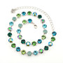 Shiny Silver | Sea Foam | 8.5mm Crystal Jewelry