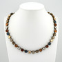 Antique Brass | Coffee House Blues | 8.5mm Crystal Jewelry Necklace