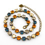 Fall Flannel 8mm Austrian Crystal Jewelry Necklace