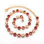 Rose Gold - Rose Petal - 8.5mm Crystal Jewelry Necklace