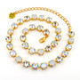 Gold | White Whisper | 8.5mm Crystal Jewelry