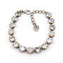 Antique Silver | White Whisper | 8.5mm Crystal Bracelet