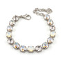 Rhodium  | White Whisper | 8.5mm Crystal Bracelet