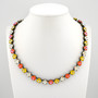 Antique Brass | Candy Corn | 8.5mm Crystal Necklace