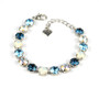 Rhodium | Celestial Blue | 8.5mm Crystal Bracelet