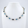 Rhodium | Celestial Blue | 8.5mm Crystal Necklace