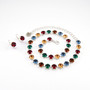 Necklace w/ Ruby Drop Earrings in Shiny Silver