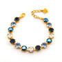 Gold | Jean Blue | 8.5mm Crystal Bracelet