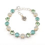 Shiny Silver | Mint to Be | 8mm Crystal Bracelet