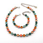 Antique Silver | Chameleon | 8.5mm Crystal Jewelry Necklace & Bracelet