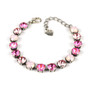 Antique Silver | Pink Shimmer | 8.5mm Crystal Jewelry Bracelet