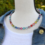 Antique Silver | Pool Party | 8.5mm Crystal Jewelry Necklace