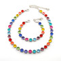 Rhodium | Pool Party | 8.5mm Crystal Jewelry Necklace & Bracelet