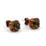 Antique Copper | Stud Post | Smoky Quartz | 8.5mm Crystal Earrings
