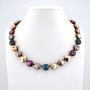 Antique Copper | 3/4 Length | Fall Patina 12mm Crystal Necklace