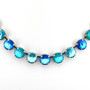 Antique Silver - Island Getaway - 3/4 Length 12mm Crystal Necklace