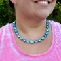 Antique Silver - Island Getaway - 3/4 Length 12mm Crystal Necklace