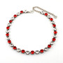 Antique Silver | American Sweetheart | 8.5mm Crystal Necklace