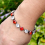 Antique Silver | American Sweetheart | 8.5mm Crystal Bracelet