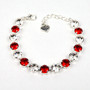 Shiny Silver | American Sweetheart | 8.5mm Crystal Bracelet