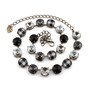 White Plaid 3/4 Length in Antique Silver