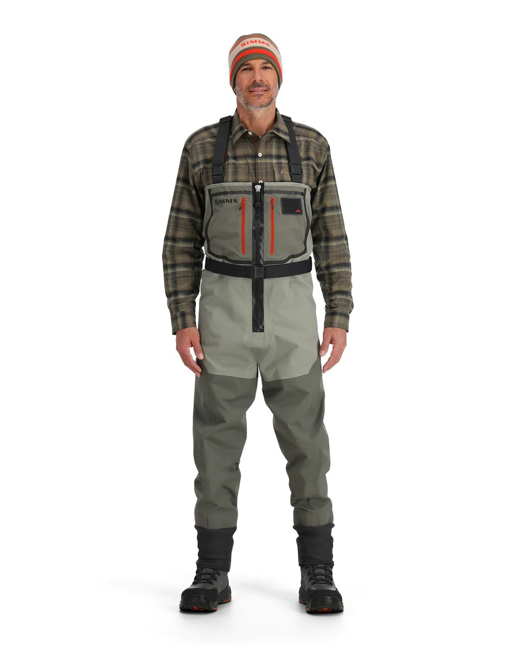 Simms Freestone Z Mens Fishing Waders, Waterproof Chest Stockingfoot Waders  w