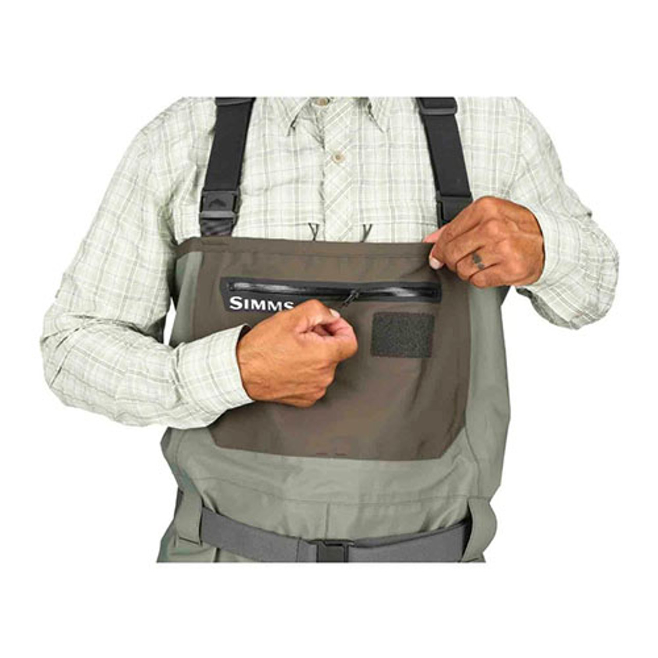 Chest pack Simms Freestone Pewter pour la pêche à la mouche