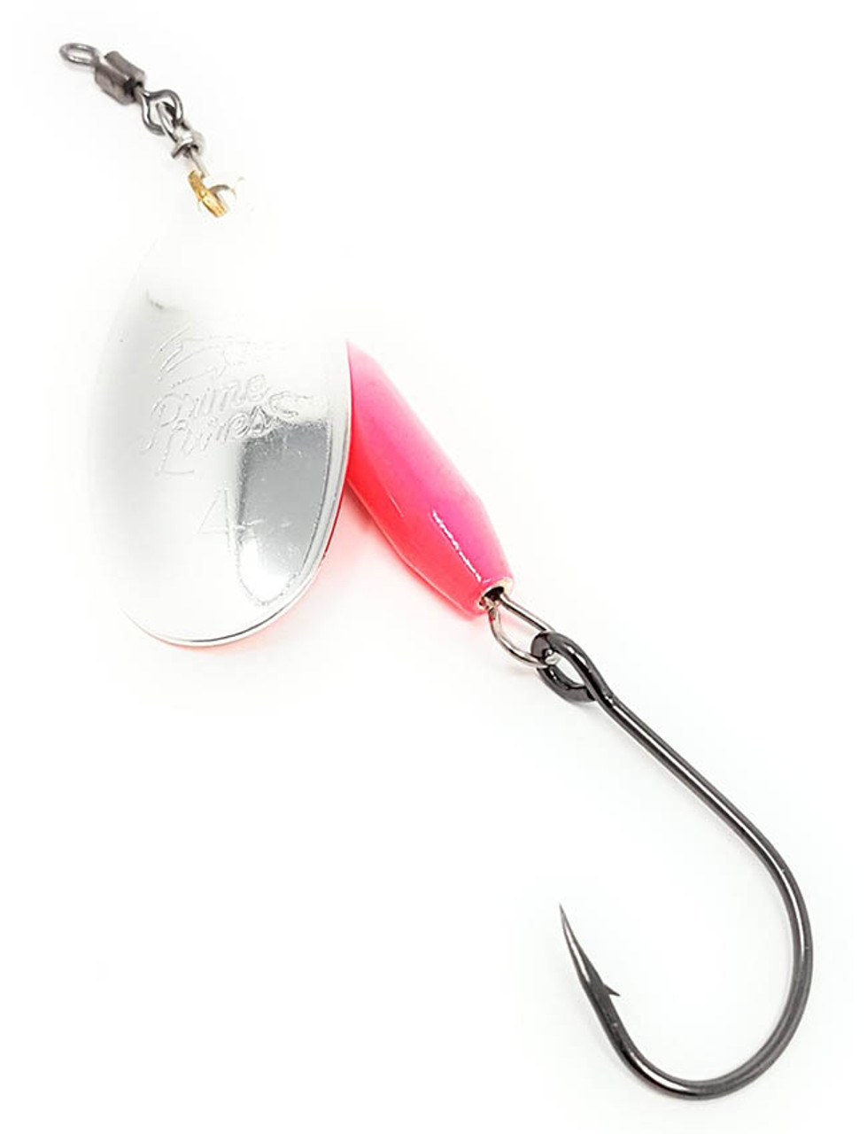 Prime Lures Weighted Spinner #5 - Silver & Pink