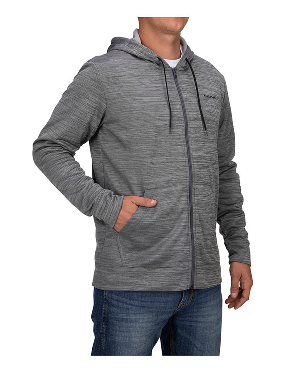 Simms Challenger Hoody - Full Zip (13281) - Carbon Heather (Small 