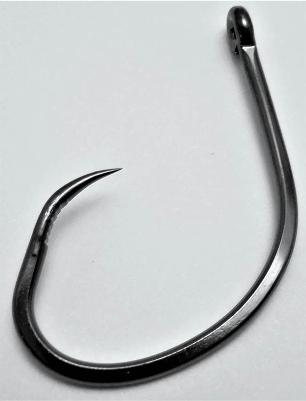 100 Matzuo 142010 Black Sickle J-Bend Worm Fish Hooks size 1/0 