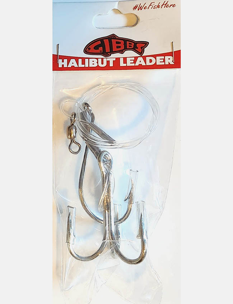 Gibbs Halibut Rig - Perlon 8/0 Treble & 9/0 Single Hooks - The