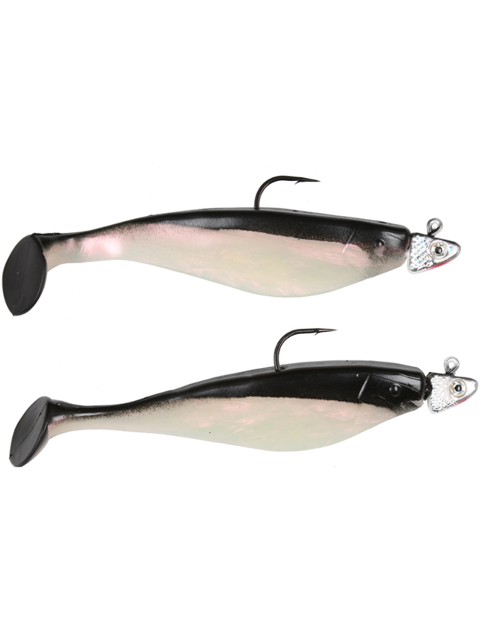 Mister Twister Rigged 6 Sassy Shads - Black and White