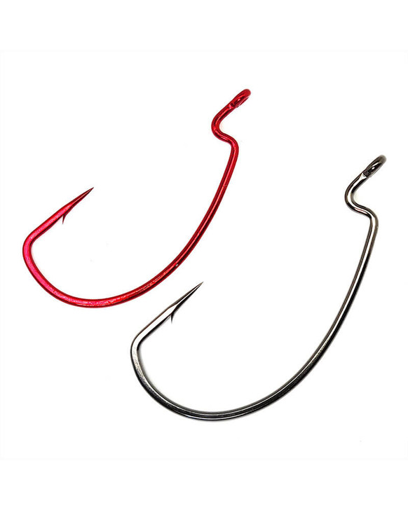 Gamakatsu 74416 Superline Worm Hook Size 6/0, Needle Point, Extra Wide Gap, Heavy Wire, Ringed Eye, NS Black, 3 per Pack-- | Harbour Chandler's