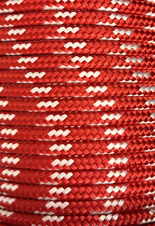 NovaBraid XLE Yacht Braid Rope (per foot) Red