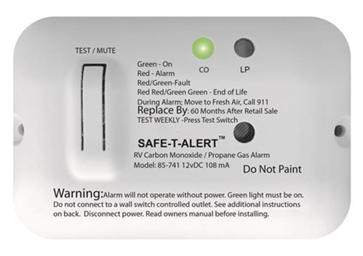 Safe T Alert Carbon Monoxide/ propane alarm White
