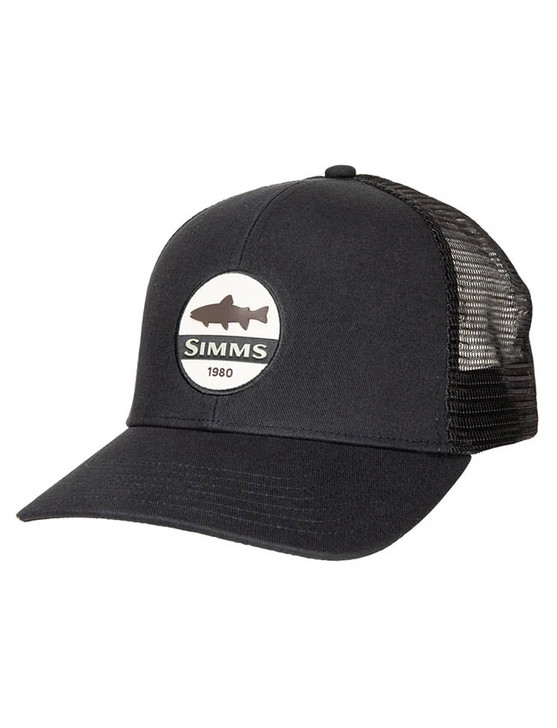 Simms Trout Patch Trucker Hat - Black