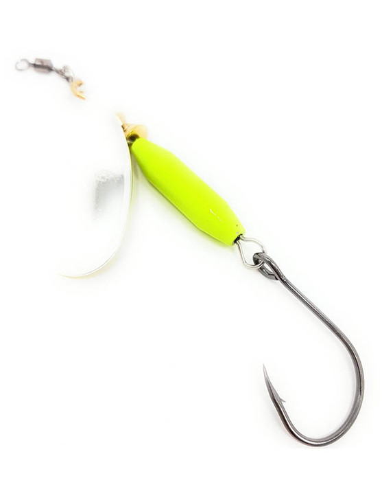 Prime Lures Weighted Spinner #5 - Silver & Chartreuse