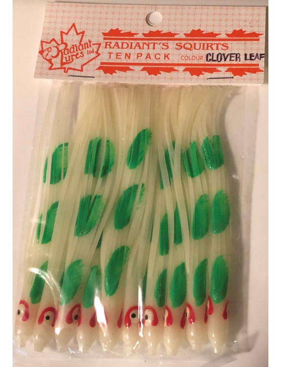 Radiant Needlefish Hoochies 10 Pack - Clover Leaf