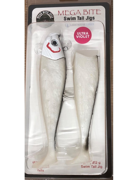 Lighthouse Mega Bite 11oz Swim Tail - UV White Russian