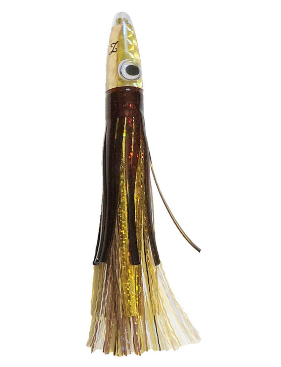 Zuker Grass Lures - Gold Head Brown, Gold and White Skirt