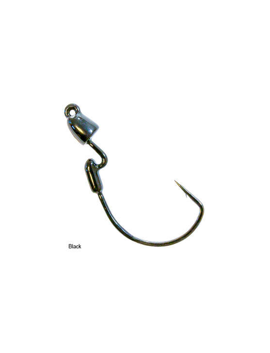 Z-Man Finesse Bulletz Weedless Jigheads 1/10oz - Black