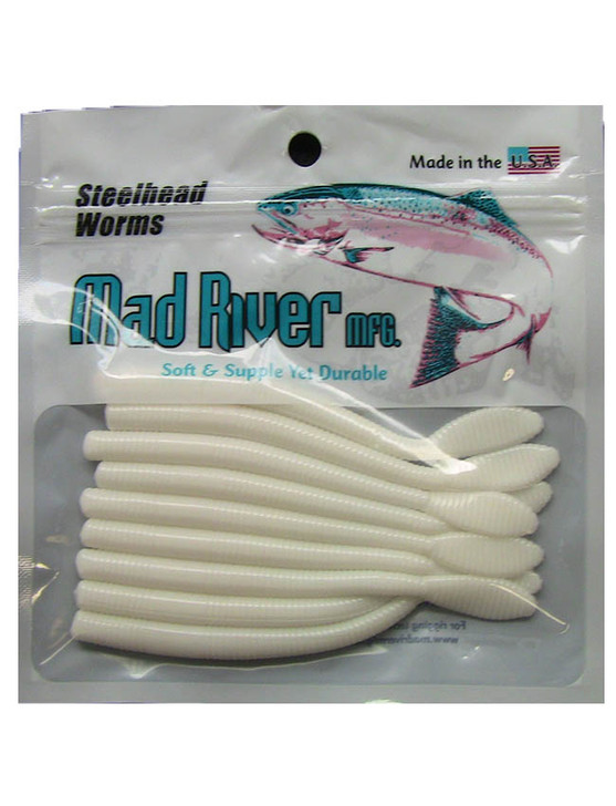 Mad River Steelhead Worms - Pearl Skein 4