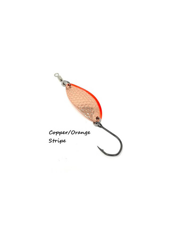 Prime Lures Oval Spoon - Copper Orange Stripe