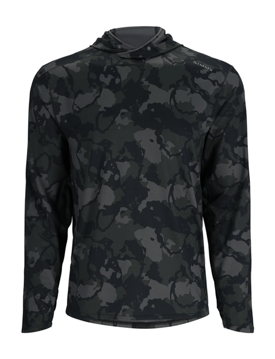 Simms Men's Solarflex Hoody - Regiment Camo Carbon L