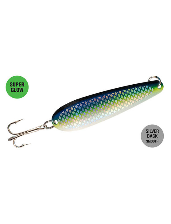 Northern King Lures 4D Trolling Spoon 3-5/16" - Glow Herring Aid