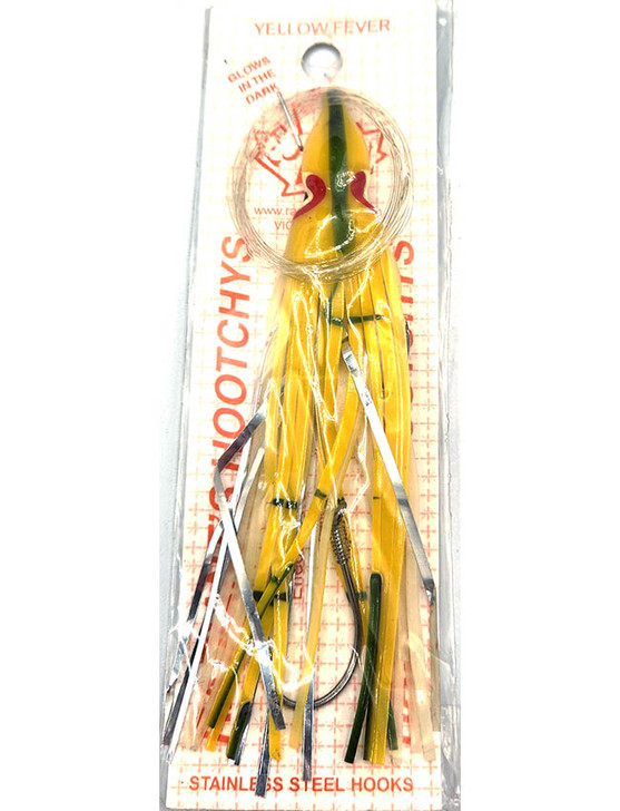 Radiant Hoochies Rigged Octopus - Yellow Fever