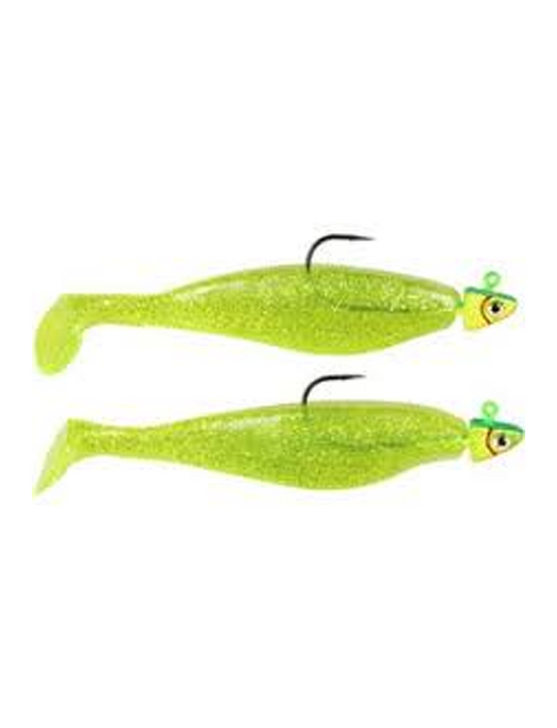 Mister Twister Rigged 6" Sassy Shads - Chartreuse