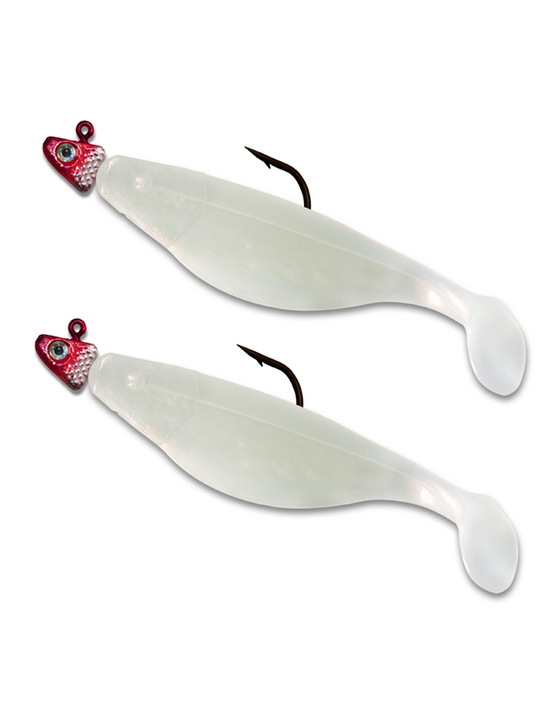 Mister Twister Rigged 6" Sassy Shads - White