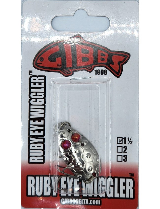 Gibbs Ruby Eye Wiggler - #1-1/2 Hammered Nickel