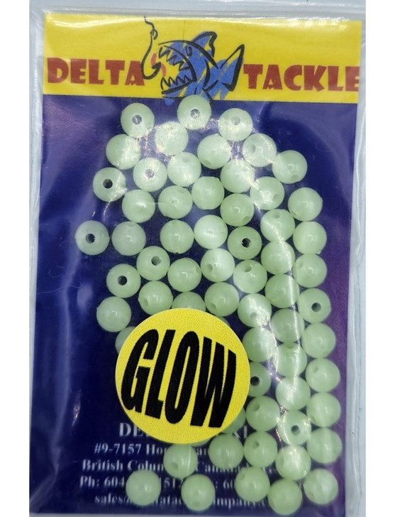 Delta Tackle Beads - Glow 5mm 60 pack